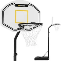 Gymrex Basketbalpaal - in hoogte verstelbaar - 190 tot 260 cm - witte net
