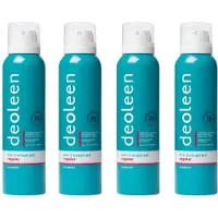 Deoleen Regular Deodorant Spray - 4 x 150 ml Voordeelverpakking