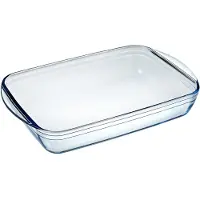 Pyrex Rechthoekige glazen schaal, 41x27 cm, , modelnummer 240B000/6146