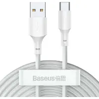 Baseus 2x USB-C kabel voor snelladen (Power Delivery Quick Charge 40 W 5 A 1,5 m wit)