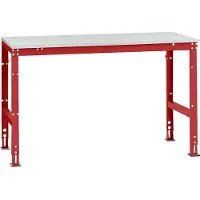 Manuflex basistafel UNIVERSAL Standaard, tafelblad kunststof, 1500 x 800, robijnrood