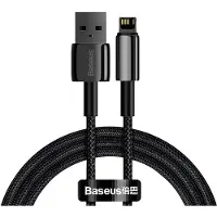 Baseus Tungsten, 1 meter, Lightning, USB-A, mannelijk, mannelijk, zwart