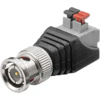 Goobay 76750 - BNC Plug met Klemmenblok - Druk-neer montage - Grijs Zwart