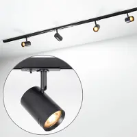 LumenXL Industrieel 1-fase railsysteem van 1,5 meter met Jamie spots - plafond rail