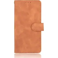 Mobigear Retro Bookcase voor Motorola Edge Plus - Cognac