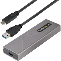 StarTech.com .com USB-C 10Gbps behuizing voor M.2 NVMe of M.2 SATA SSD - Aluminium behuizing met USB Type-C en USB-A, model M2-USB-C-NVME-SATA