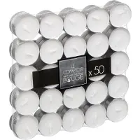 Atmosphera Ongeparfumeerde sfeercandels - Set van 50, Wit