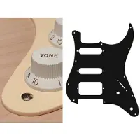 Boston ST-122-C pickguard, Stallion, SSH, 2 pot holes, 3-5 switch,1 ply, cream