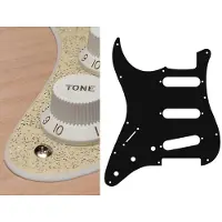 Boston SL-213-SGD pickguard, Stallion, standard, SSS, 3 pot holes, 3-5 switch, lefthanded, 2 ply, sparkling gold