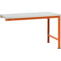 Manuflex aanbouwtafel UNIVERSAL Speciaal, tafelblad melamine, 1500 x 1000, roodoranje
