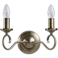 LINDBY Wandlamp Marnia, dimbaar, brons / oud-messing, Woon-/ Eetkamer, metaal, Antiek, wandlamp