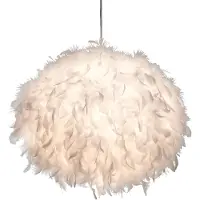 NINO LEUCHTEN Veren hanglamp Ducky wit Ø 40cm
