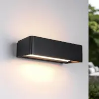 LumenXL Buitenwandlamp Midas - zwart met geïntegreerde LED