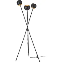 Lux.pro Staande lamp Nykvarn vloerlamp 3xE14 3 fittingen zwarte lamp staand metaal