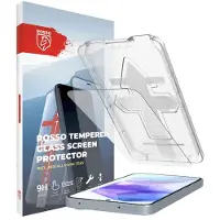 Rosso Screenprotector geschikt voor de Samsung Galaxy A55 | Gehard Glas | Beschermglas | Glasplaatje | Fingerprint & Case Friendly | Met Installatietray | Eenvoudige montage