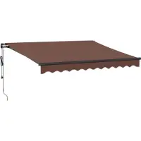 vidaXL Luifel automatisch uittrekbaar met LED's 300x250 cm bruin
