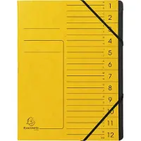 Exacompta Sorteermap 541209E A4 Gewafeld karton Geel 24,5 (B) x 1 (D) x 32 (H) cm Pak van 10