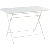En.casa Klaptafel Sande tuintafel metaal vierkant 71x110x70 cm wit []