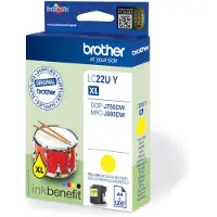 Brother LC-22UY XL Inktcartridge Geel Hoge capaciteit