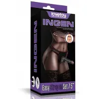 Vuxen Easy Strap On Set 7.5" Zwart