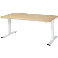 RAU Werktafel serie adlatus 300, massief beuken blad, B 2000 x D 800 x H 720-1120 mm