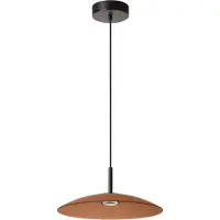 Lucide Strakke hanglamp Menga Ø 40cm amber glas