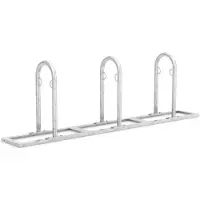WSM Fietsenrek met beugel , enkelzijdig, voor banden tot B 55 mm, B 2550 x D 350 x H 850 mm, gegalvaniseerd staal, 3 parkeerplaatsen.