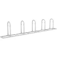 WSM Fietsenrek met beugel , enkelzijdig, voor banden tot B 55 mm, B 4250 x D 350 x H 850 mm, gegalvaniseerd staal, 5 parkeerplaatsen.