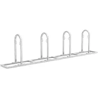 WSM Fietsenrek met beugel , enkelzijdig, voor banden tot B 55 mm, B 3400 x D 350 x H 850 mm, gegalvaniseerd staal, 4 parkeerplaatsen.