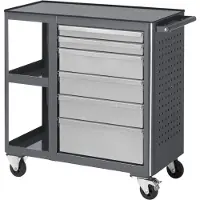 RAU Verrijdbare werkbank 960 - B 675 x D 450 x H 950 mm - boven blad van metaal