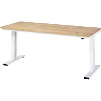 RAU Werktafel serie adlatus 300, massief beuken blad, B 2000 x D 800 x H 720-1120 mm