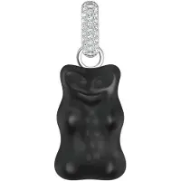 Thomas Sabo Hanger, Grote zwartgouden beer hanger met stenen, (925 zilver)
