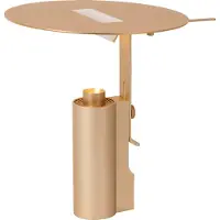 Lucide FITS - Tafellamp - Ø 20 cm - LED - 1x7W 3000K - Mat Goud / Messing - Premium