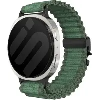 Strap-it Outdoor nylon bandje met P-buckle - horlogebandje geschikt voor Samsung Galaxy Watch 8 40mm / 8 44mm / 8 Classic 46mm - groen/zwart