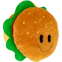 Atmosphera Créateur d'intérieur® Kids Knuffel Hamburger - Ø33xH20cm - Bruin