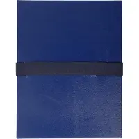 Exacompta 10x Map uitrekbare rug en klep in Balacron - 24x32 cm - Donkerblauw - 626E