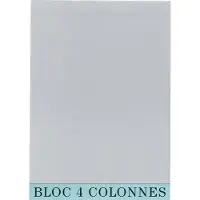 Exacompta 5x Blok boekhoudcontrole 29,7x21cm - 4 kolommen - 70 bladen - Grijs - 5704E