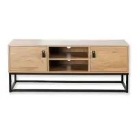 CALICOSY Tv-meubel met 2 deuren en centrale nis, eikenlook l120 cm jill