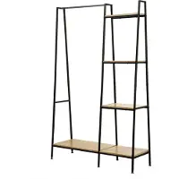 CALICOSY - Garderobekast 1 lage plank met 4 planken H160cm - LEXIE