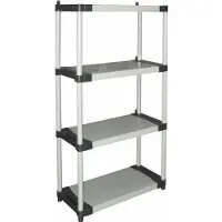 Tood Kunststof plank - TOOD - 4 planken - Belasting 80 kg per plank - 80x40x168 cm - Zwart/grijs