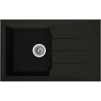 Stradour Spoelbak - BMC hars - Zwart - Inbouw - STRADOUR - Alineo 1C - 81 x 50 cm