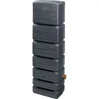 4Rain SLIM WOOD DECOR wandtank 350 L graphite grey