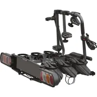 Peruzzo Bike Peruzzo Pure Instinct - Aanhangwagenkoppeling, Bagagehouder voor op de trekhaak, Achteraan bevestigbaar, Staal, Zwart