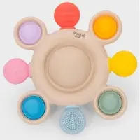 TickiT | Silisoft Druk Gaatjes Bijtspeelgoed Regenboog Kleuren