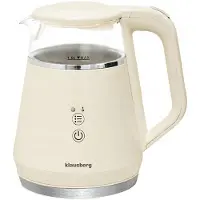 Klausberg KB-7893 Elektrische Waterkoker – 1 Liter, Glazen Ontwerp, LED Bedieningspaneel, 5 Temperatuurstanden, Houd-warmfunctie