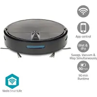 Nedis Robotstofzuiger | Willekeurige Navigatie | Zwart | WiFi (Tuya)