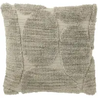 J-Line kussen Steen Motief - polyester - grijsblauw