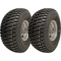 Parnells 15x6.00-6 grasmaaierwielen, 4-laags P332-band op velg, 25 mm lagers (set van 2)