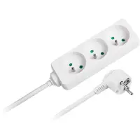 Rebel Serie - Verlengsnoer - 3 Stopcontacten - 1,5m - Wit