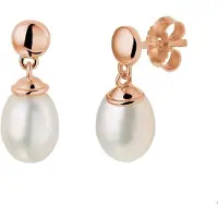 The Jewelry Collection Roségoud Oorhangers parel 4401154